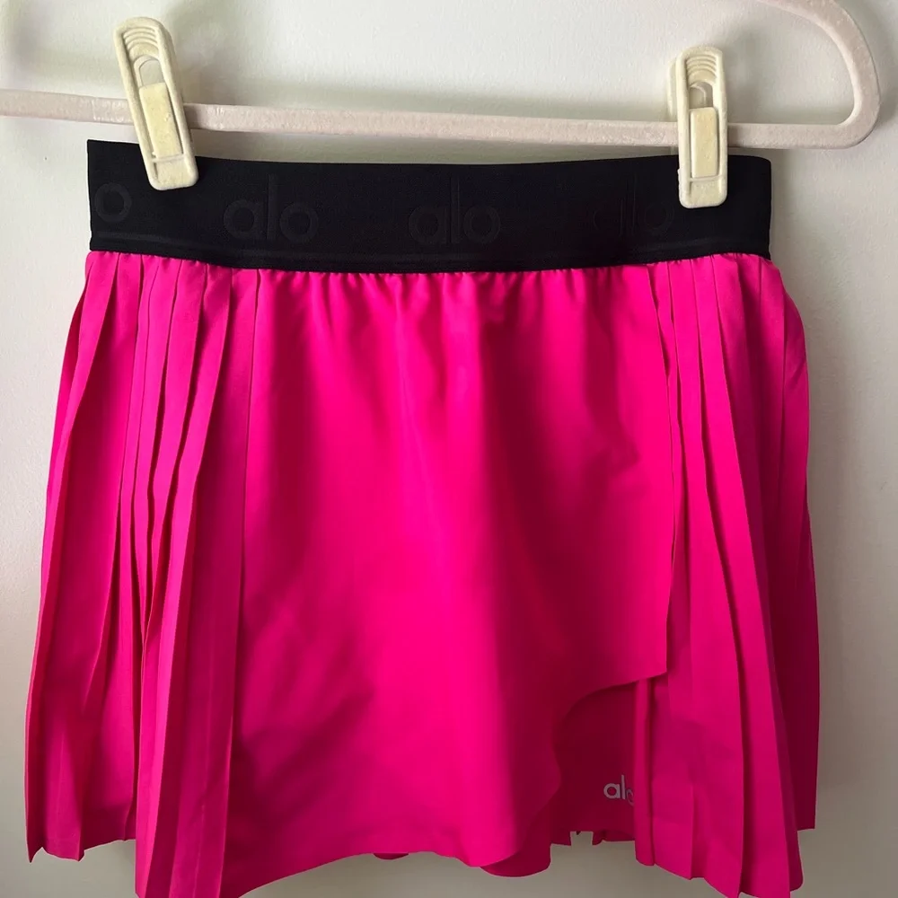 Alo Yoga Aces Tennis Golf Skirt Skort S Hot Pink
